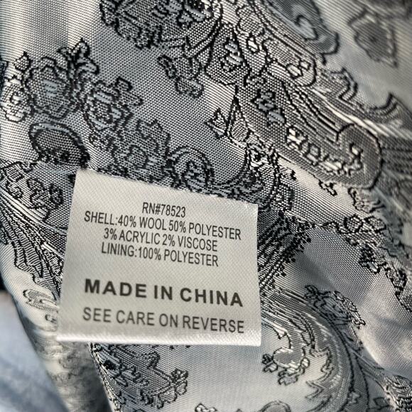 Anthropologie Coat Large Luii Tartan Plaid Paisley Lined Wool Blend Snap Button - Picture 5 of 10